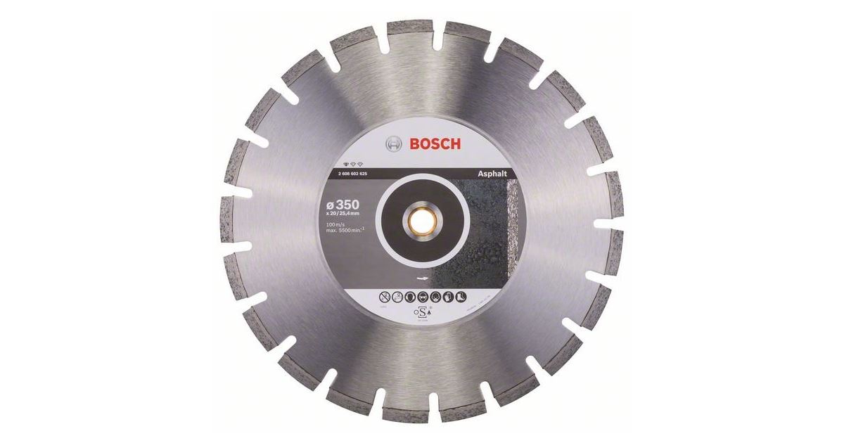 BOSCH Disco corte diamante Estándar para Asfalto 350 x 20/25,40 x 3,2 x 10 mm 2608602625