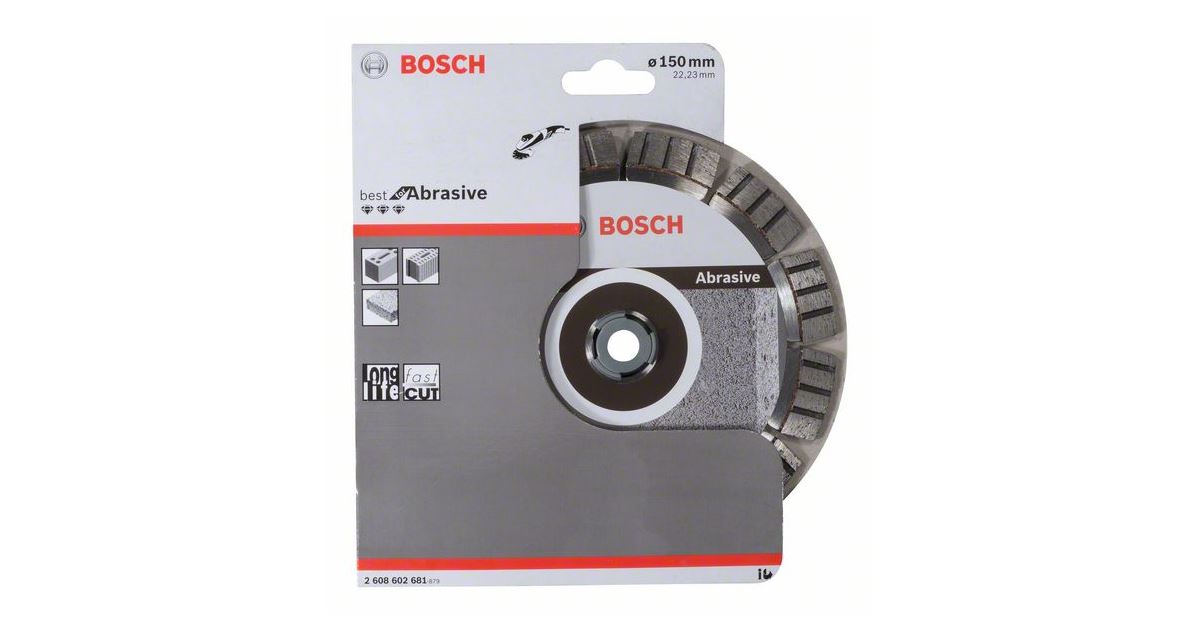 BOSCH Disco de corte de diamante Best for Abrasive 150 x 22,23 x 2,4 x 12 mm 2608602681