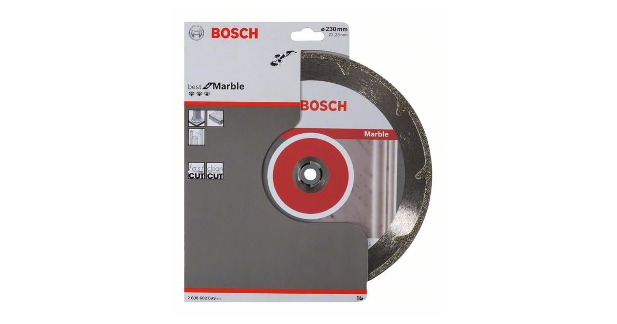 BOSCH Disco de corte de diamante Best for Marble 230 x 22,23 x 2,2 x 3 mm 2608602693