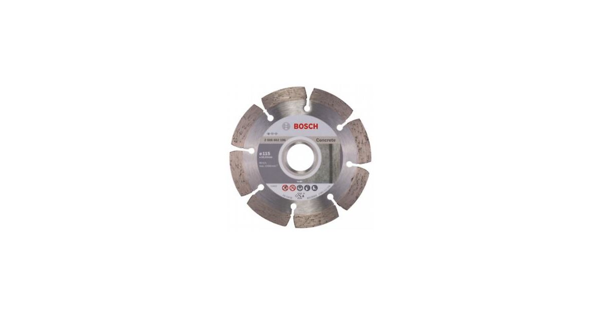 BOSCH Disco de corte diamantado ST para hormigón 115 x 22,23 x 1,6 x 10 mm 2608602196