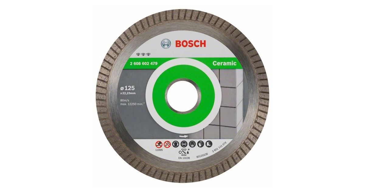 BOSCH Disco de corte diamante BfC 125 x 22,23 x 1,4 x 7 mm 2608602479