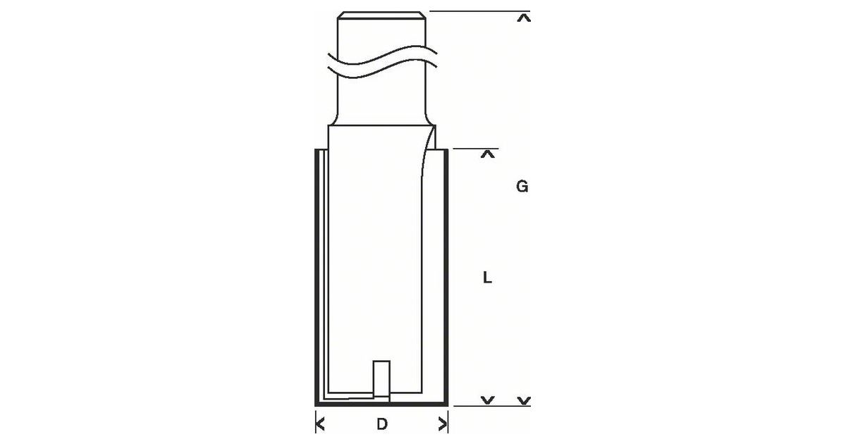BOSCH Fresa ranuradora 8 mm, D1 8 mm, L 31,8 mm, G 70 mm 2608629359