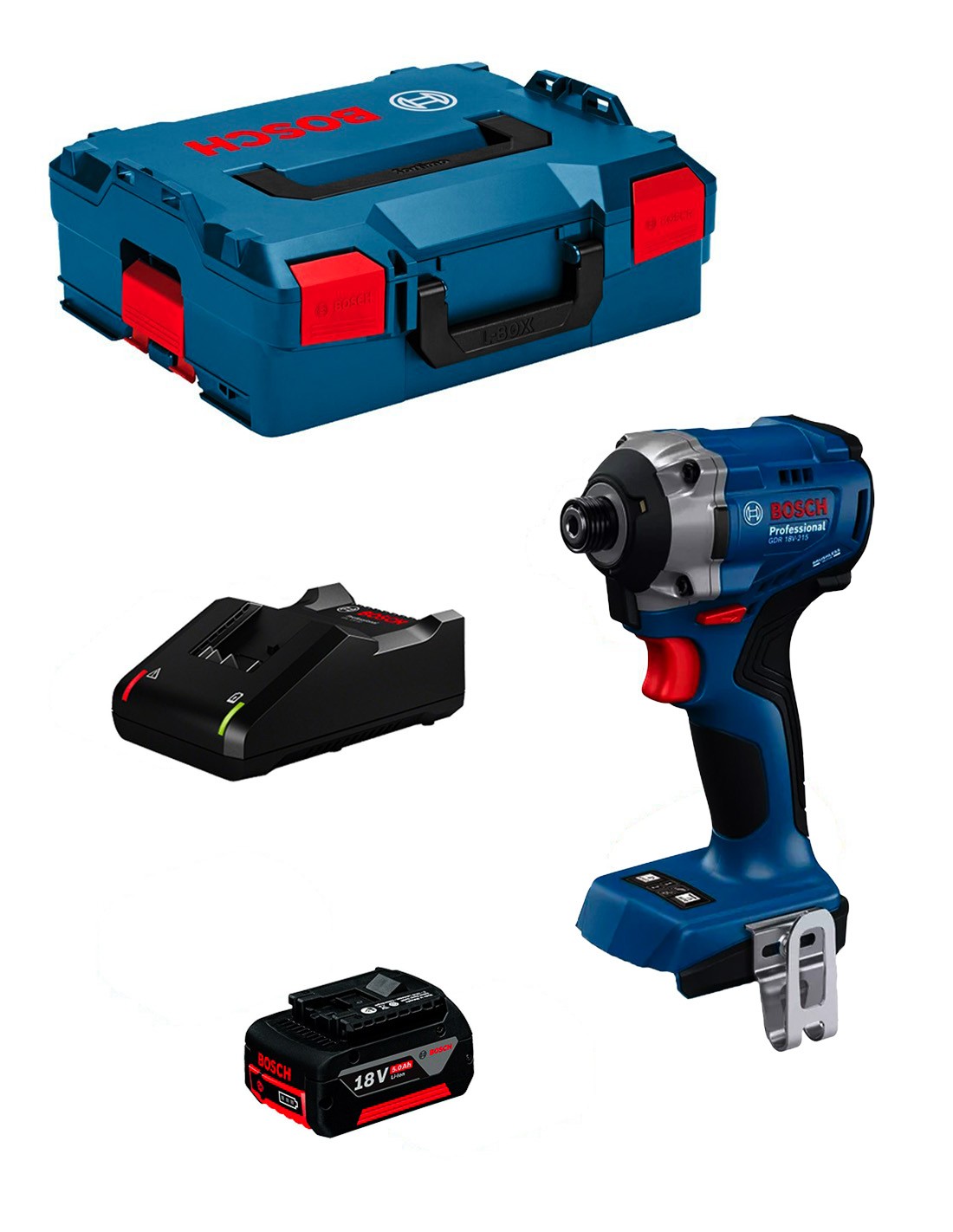 BOSCH GDR 18V-215 C (1 x 5,0 Ah + GAL18V-80 +