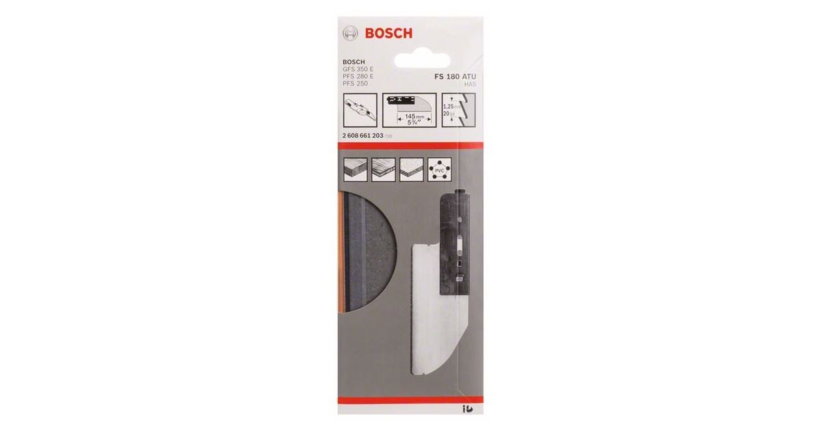 BOSCH Hoja de sierra divisoria FS 180 ATU HAS, 145 mm, 1,25 mm 2608661203