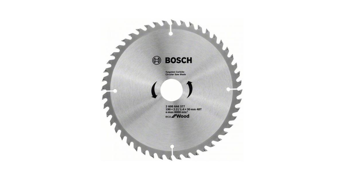 BOSCH Hoja de sierra Eco para Madera 190x2,2/1,4x30 48T 2608644377