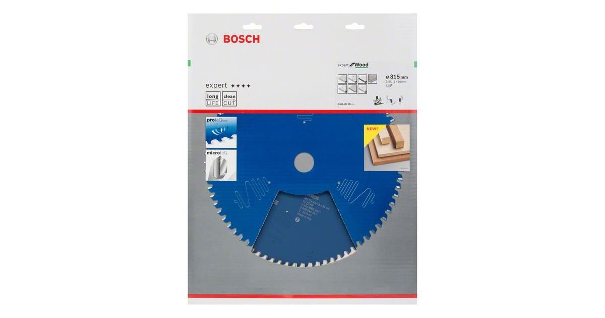 BOSCH Hoja de sierra Expert para madera 315 x 30 x 2,4 mm, 72 2608644081