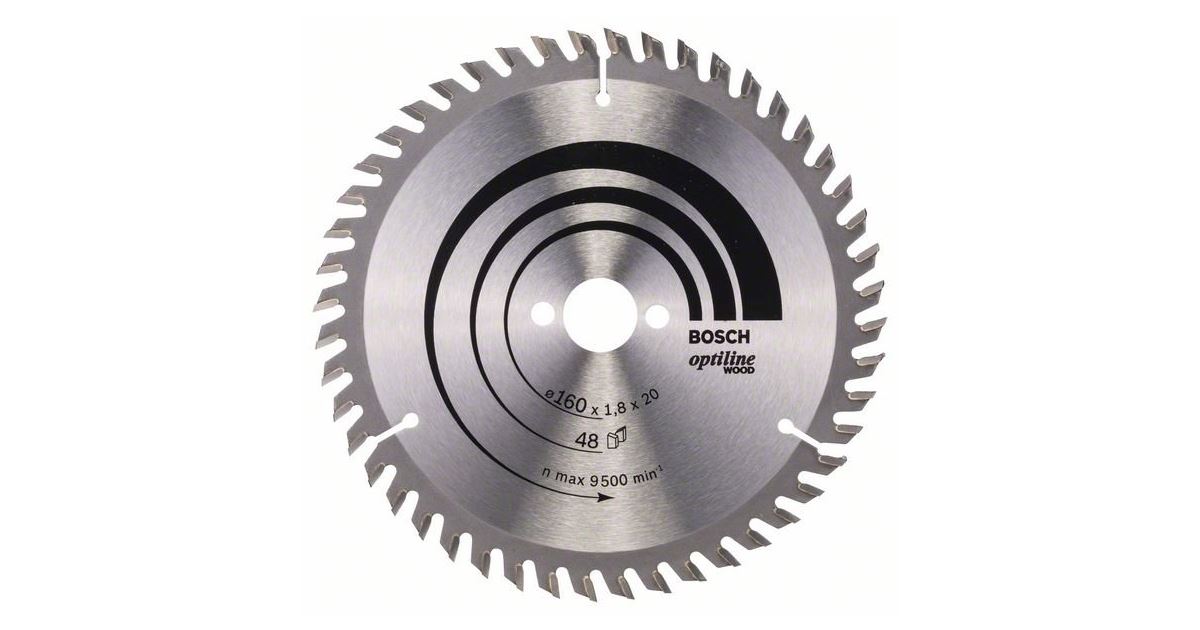 BOSCH Hoja de sierra Optiline Madera 160 x 20/16 x 1,8 mm, 48 2608641172