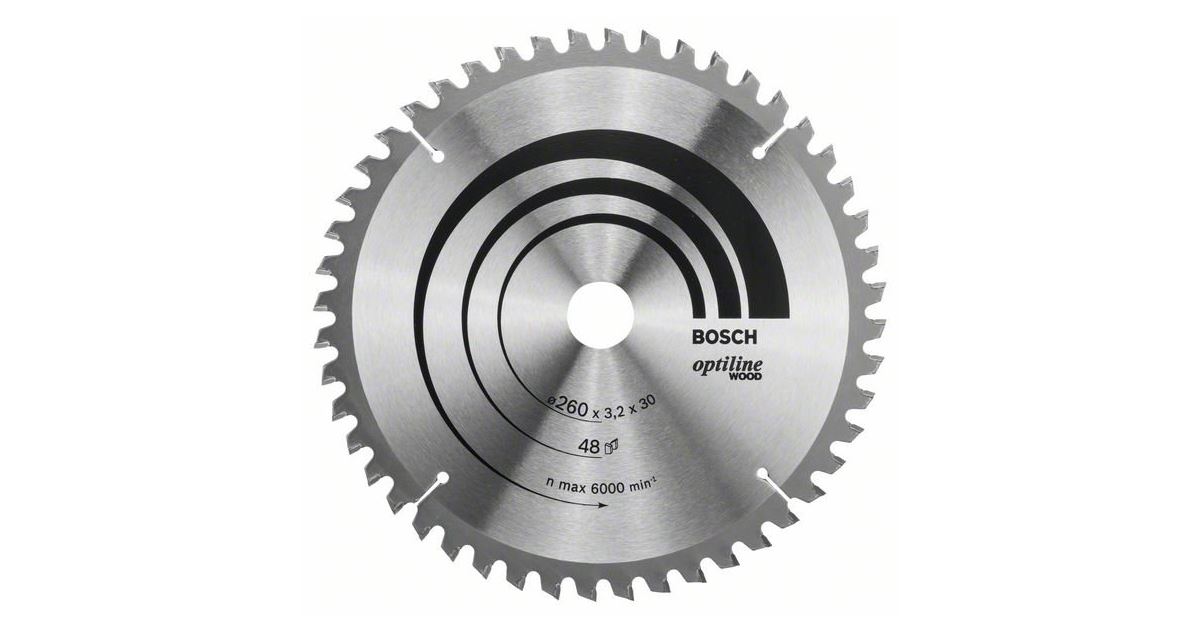 BOSCH Hoja de sierra Optiline Madera 260 x 30 x 3,2 mm, 48 2608641202