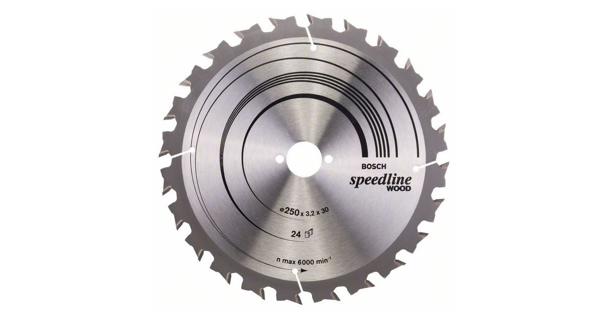 BOSCH Hoja de sierra Speedline Madera 250 x 30 x 3,2 mm, 24 2608640680