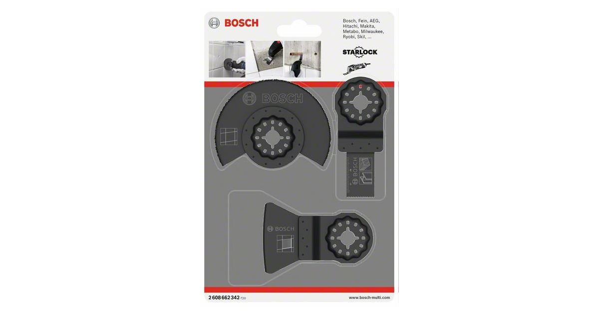 BOSCH Juego básico para azulejos (3 piezas) 2608662342