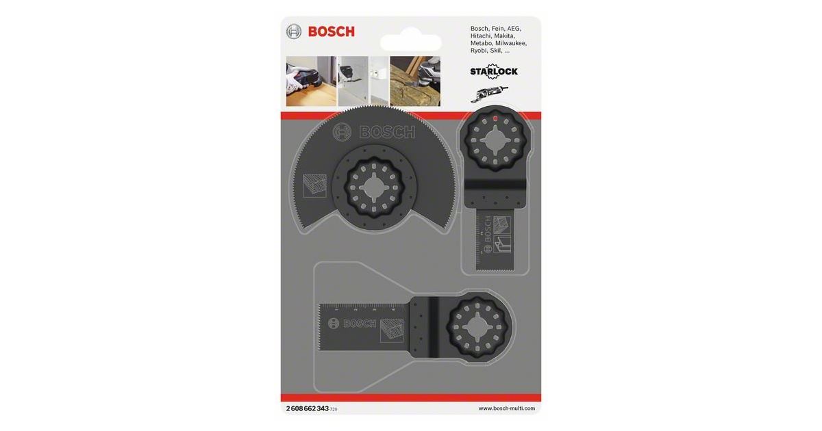 BOSCH Juego básico para madera (3 piezas) 2608662343