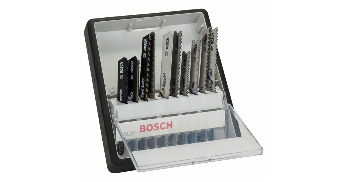 BOSCH Juego de hojas de sierra 10 piezas Robust Line Top Expert 2607010574