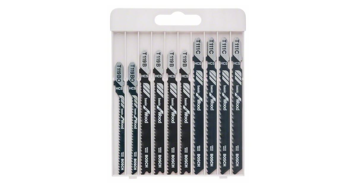 BOSCH Juego de hojas de sierra de 10 piezas para sierras de sable BfW 2607010629