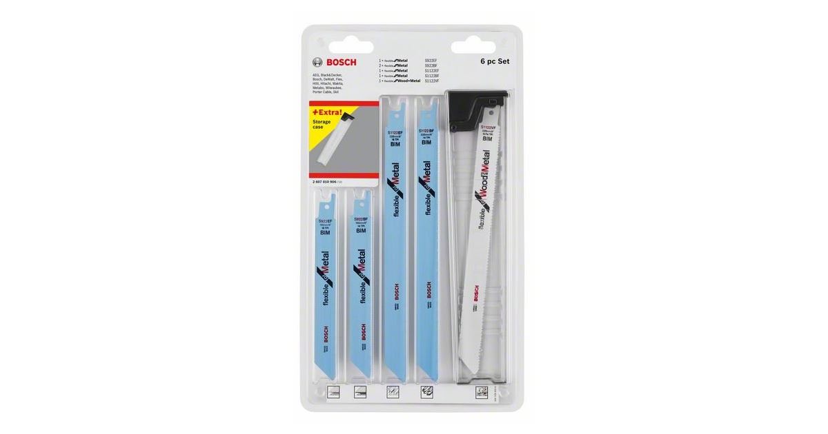 BOSCH Juego de hojas de sierra para sierras traseras RSB (6 uds) Set Top Seller 2607010906