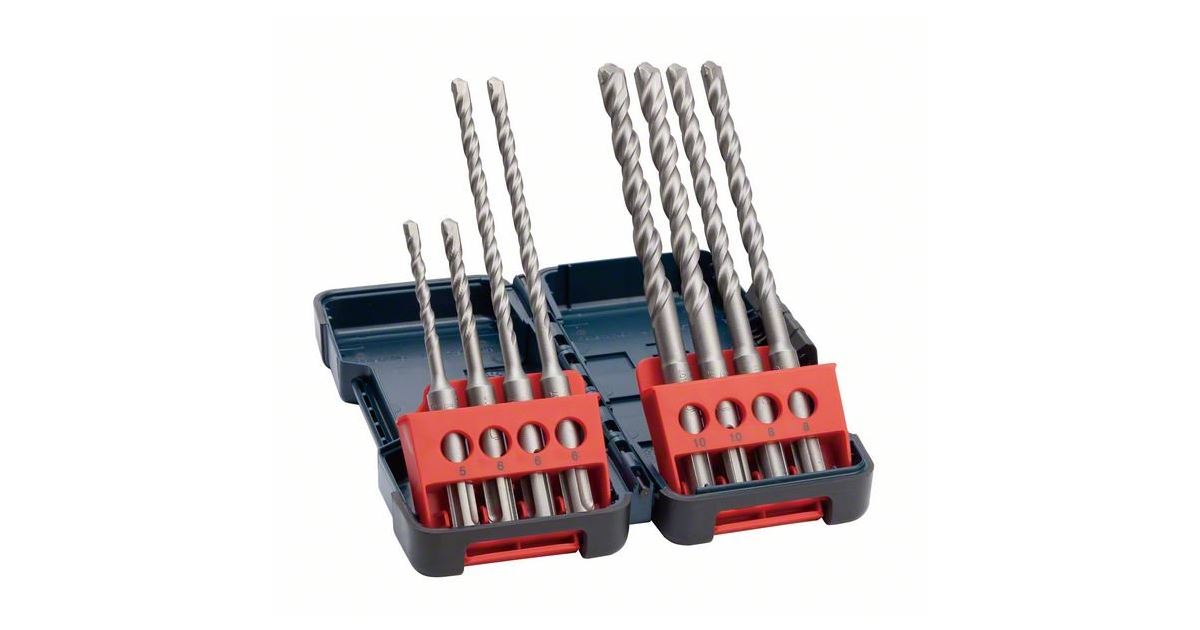 BOSCH Juego taladro percutor 8 piezas SDS-Plus-3 2607019903