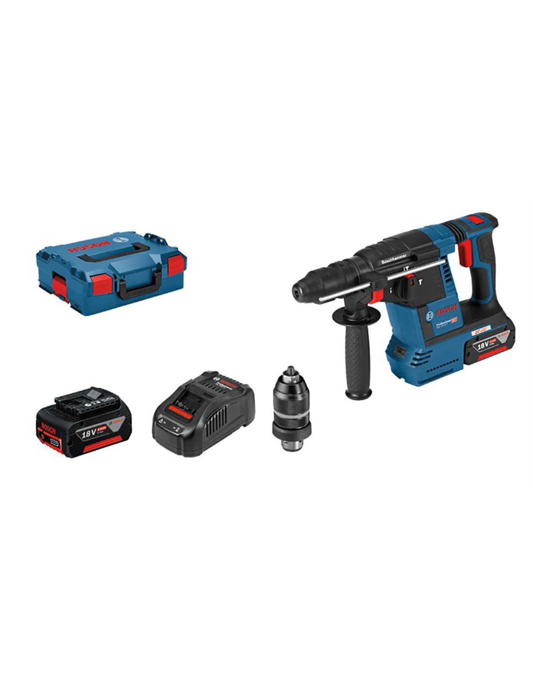 BOSCH Martillo perforador SDS plus a batería GBH 18V-26F Professional
