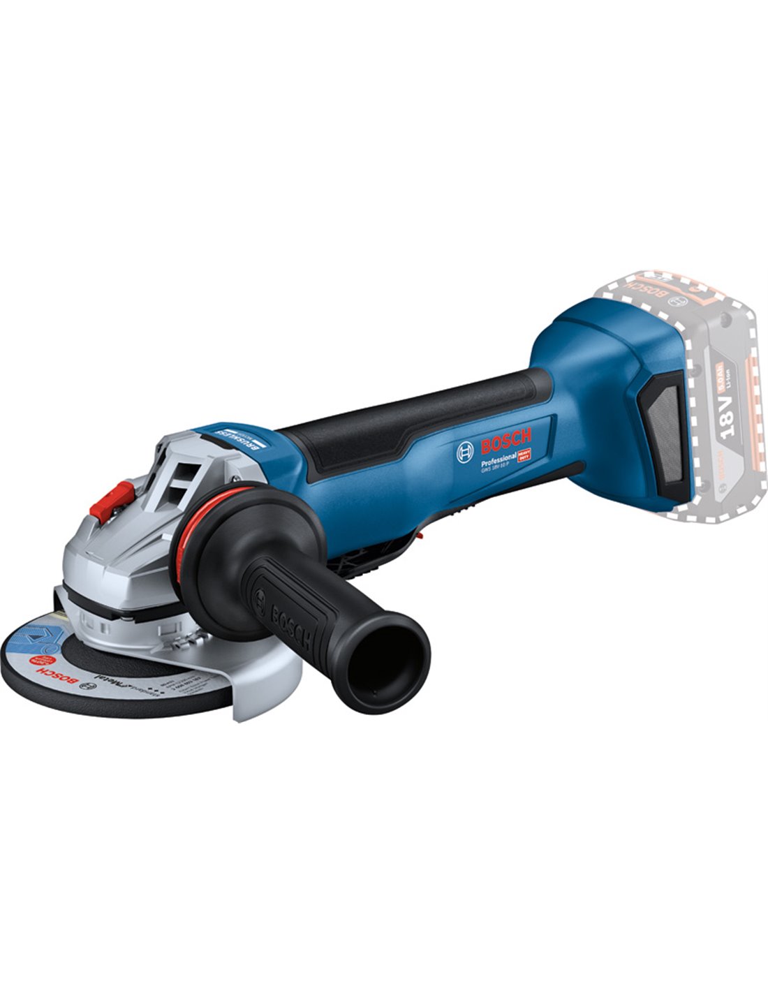 BOSCH Miniamoladora a batería GWS 18V-10 P Professional