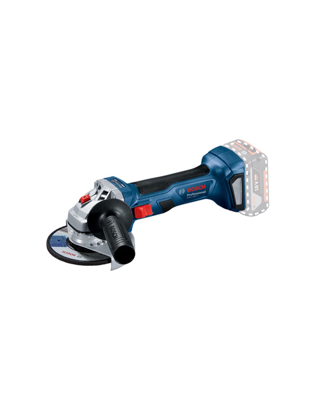 BOSCH Miniamoladora a batería GWS 18V-7 Professional