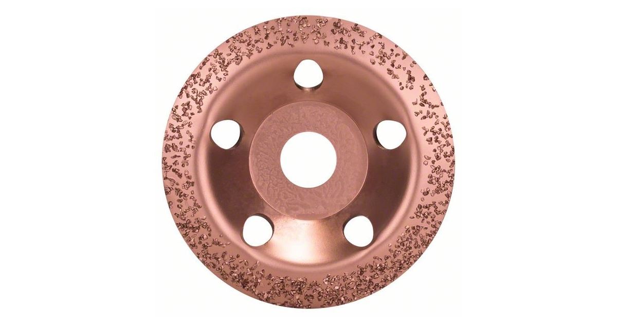 BOSCH Muela de carburo 115 x 22,23 mm; rugoso, plano 2608600175