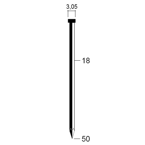 Consumibles para herramientas - Brad 1,8 Acero Especial Rodapiés