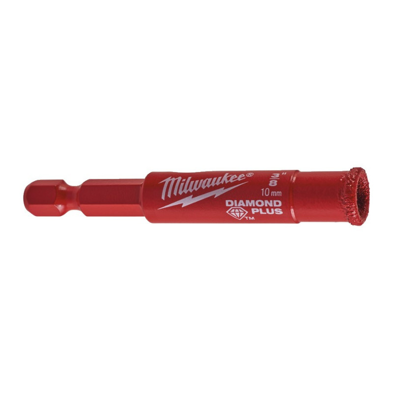 Broca Diamond Plus para seco húmedo 10mm 1-4 Hex Milwaukee