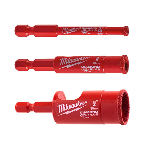Consumibles para herramientas - Broca Diamond Plus MILWAUKEE para Seco y Húmedo