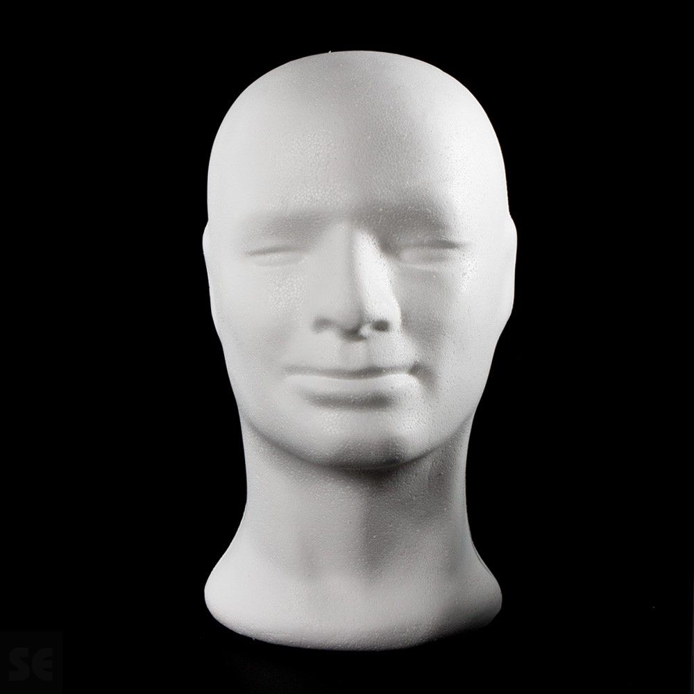 Cabeza de hombre de Porexpan