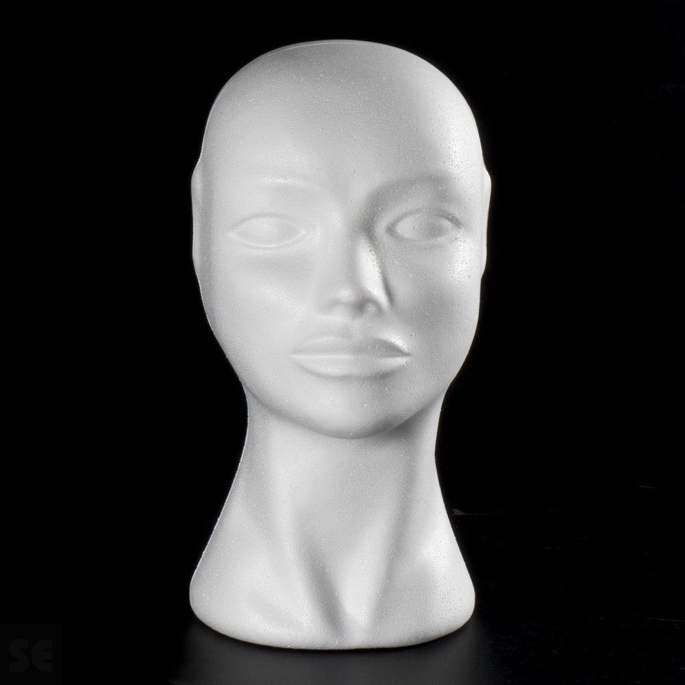 Cabeza de mujer de Porexpan