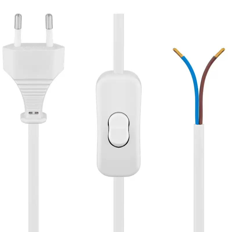 Cable Alimentacion Con Interruptor Tipo C 1.5 M Blanco