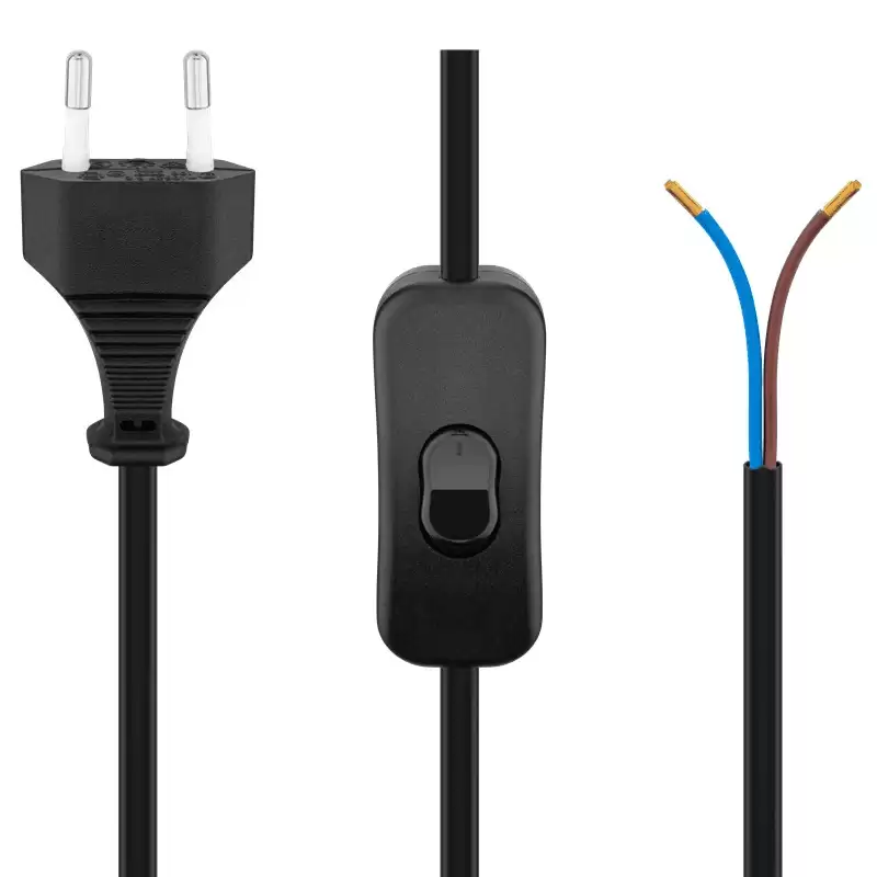 Cable Alimentacion Con Interruptor Tipo C 1.5 M Negro