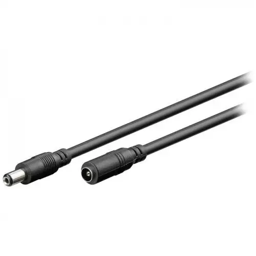 Cable Alimentacion DC Hembra-macho 5.5 X 2.5 Mm 10 M Negro