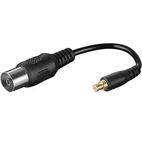 Cable Antena Coaxial Hembra - MCX Macho 0.10 M Negro