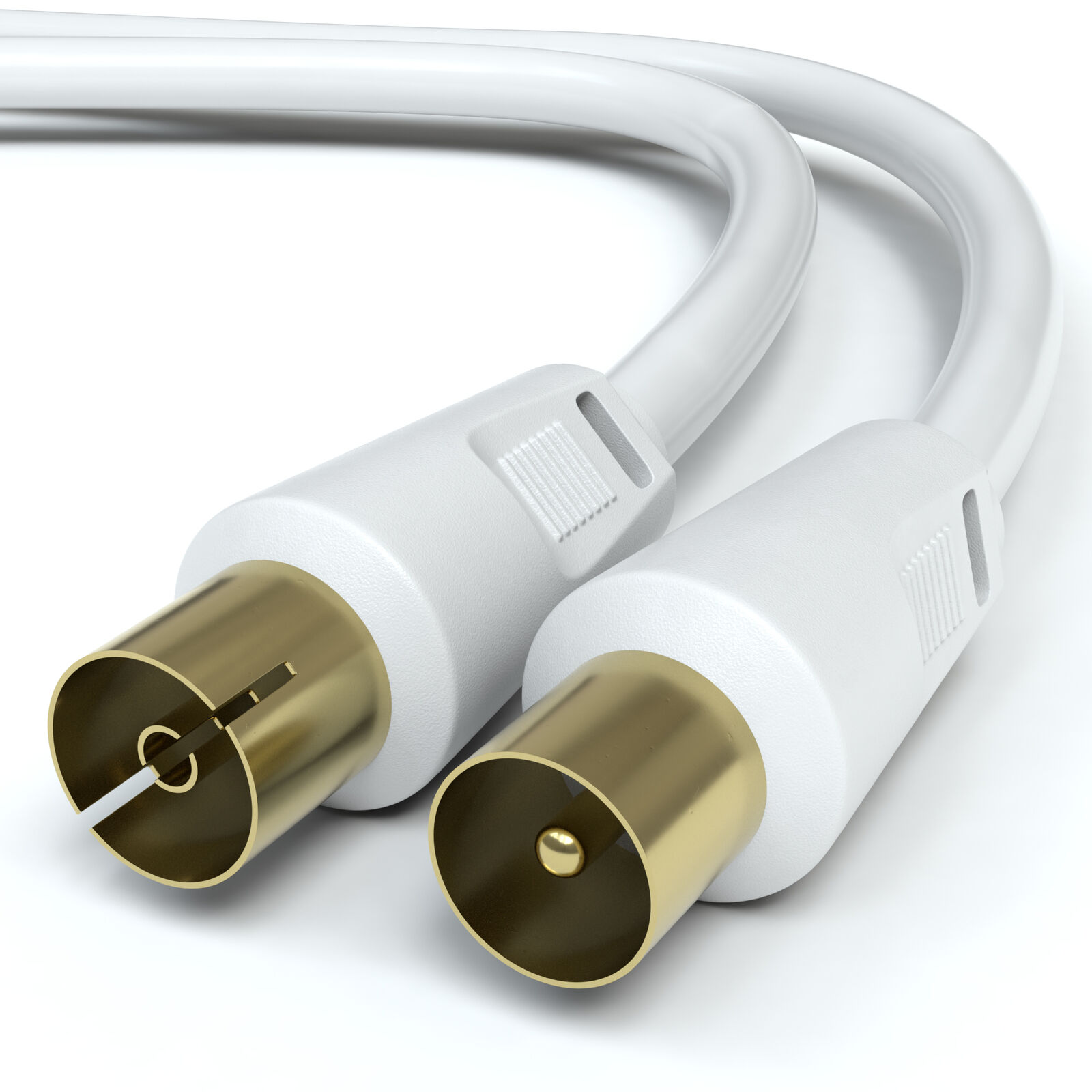 Cable Antena De TV De 75 Ohm 10 M Blanco