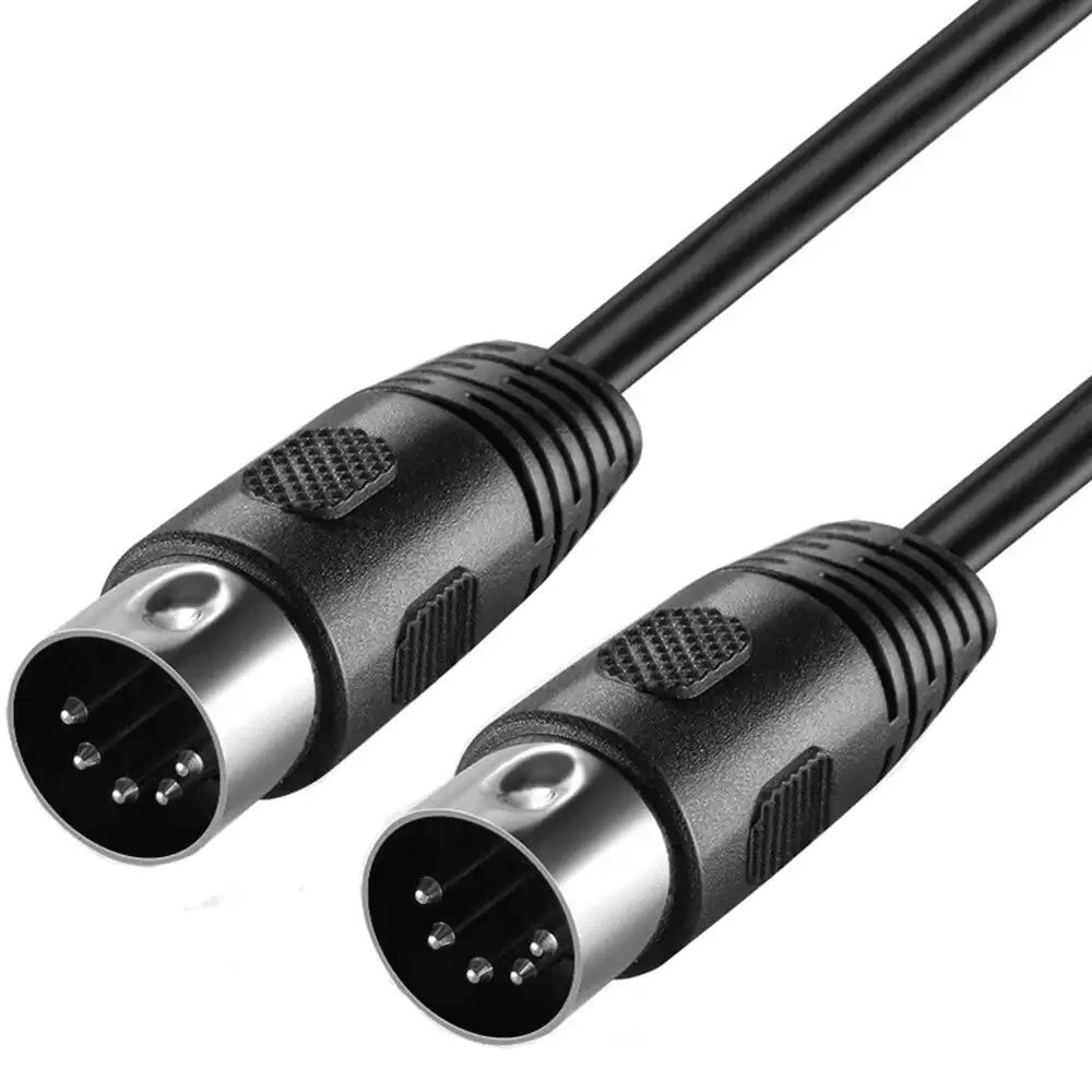 Cable Audio Estereo DIN 5 Pines Macho 2 M Negro