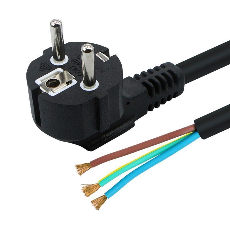 Cable De Alimentacion Electrico CEE7 Macho A Bornes 3x0.75mm 1.5 M Negro