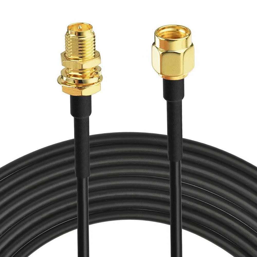 Cable De Antena RP-SMA 50 Ohm 3 M Negro