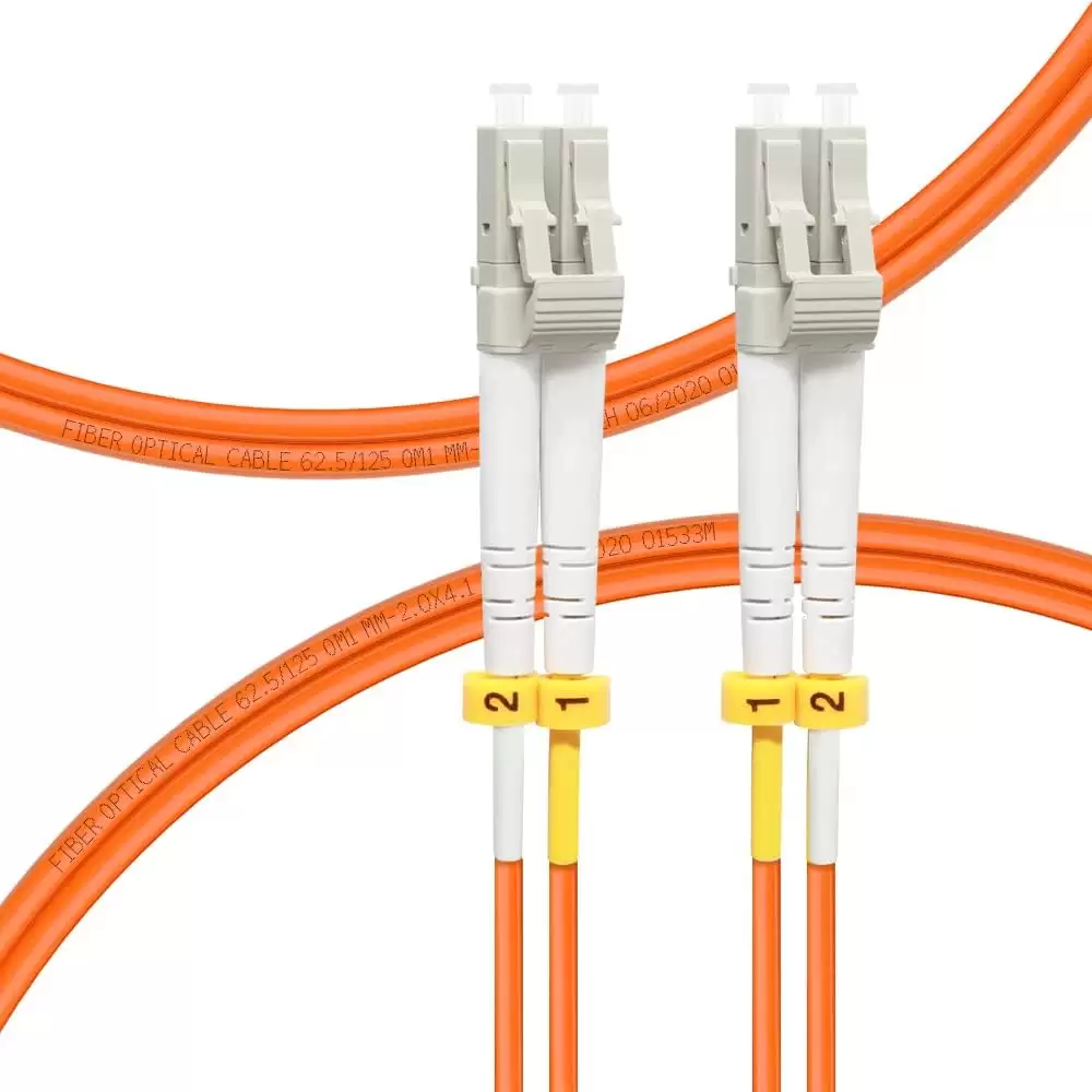 Cable De Fibra Optica LC A LC Multimodo Duplex 3 M Naranja
