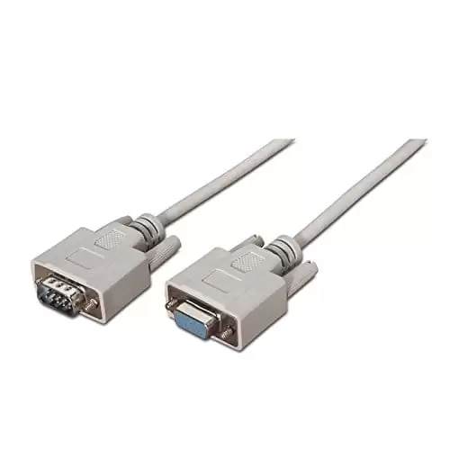 Cable Serie Null Modem DB9 Hembra -DB9 Macho 1.8 M Beige