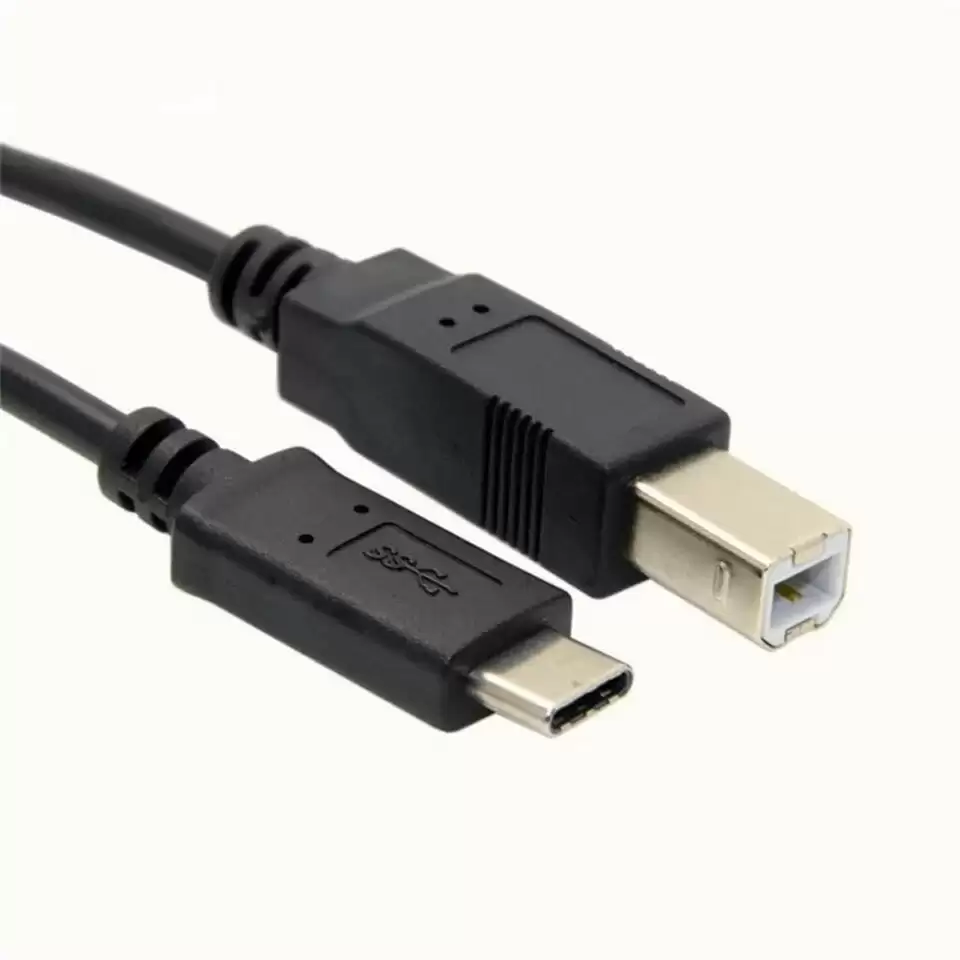 Cable USB C 3.1 Macho A Tipo B Macho 1 M Negro