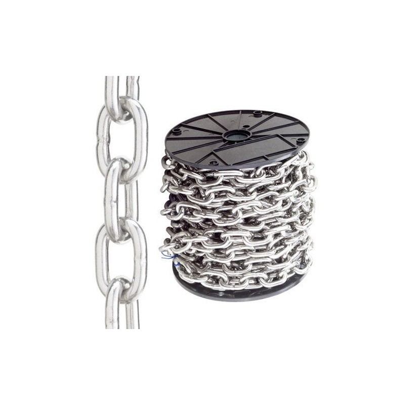 Cadena En Rollo Zincada 7 mm.(Rollo 26 metros) WOLFPACK