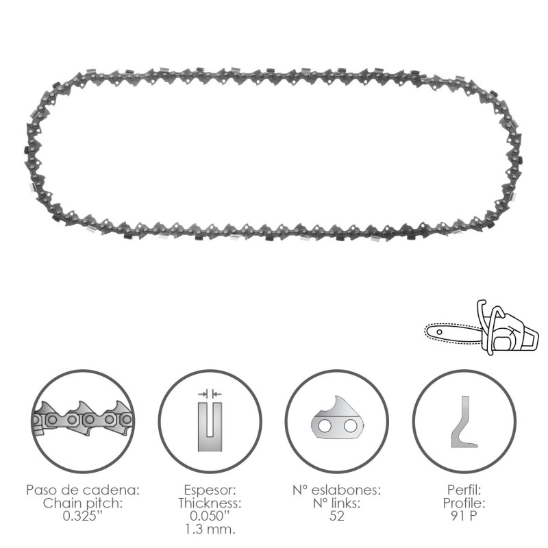 Cadena Motosierra 0.325" / 0.050" 1,3 mm