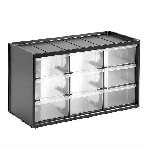 Caja De Almacenamiento Para Piezas Con 9 Cajones