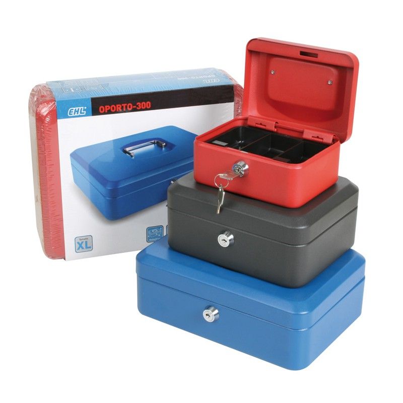 Caja Caudal. C/Ban. Rojo.20X16Xh9 Cm. 150D21 Ehl