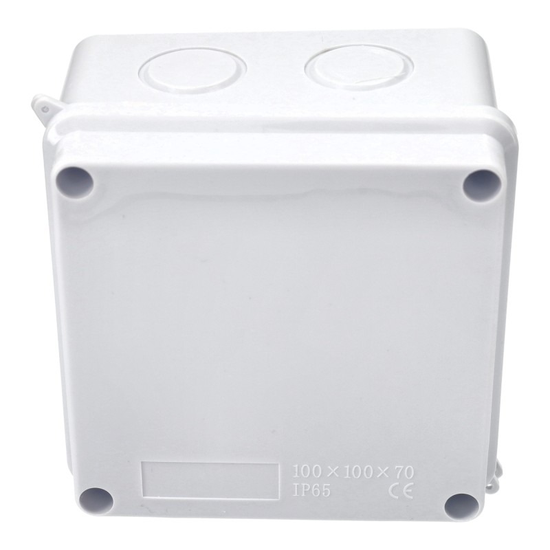 Caja estanca 100x100x70mm pretroquelada sin conos