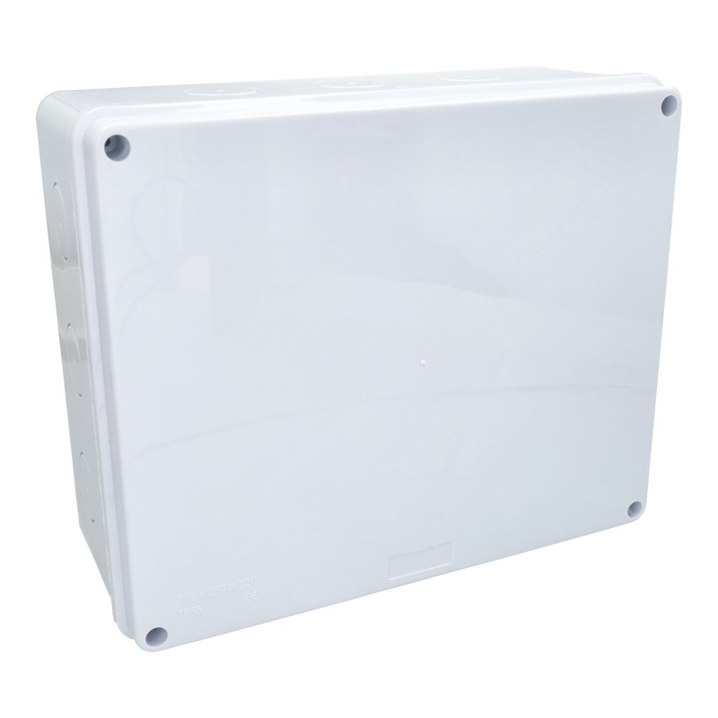 Caja estanca 300x250x120mm pretroquelada sin conos