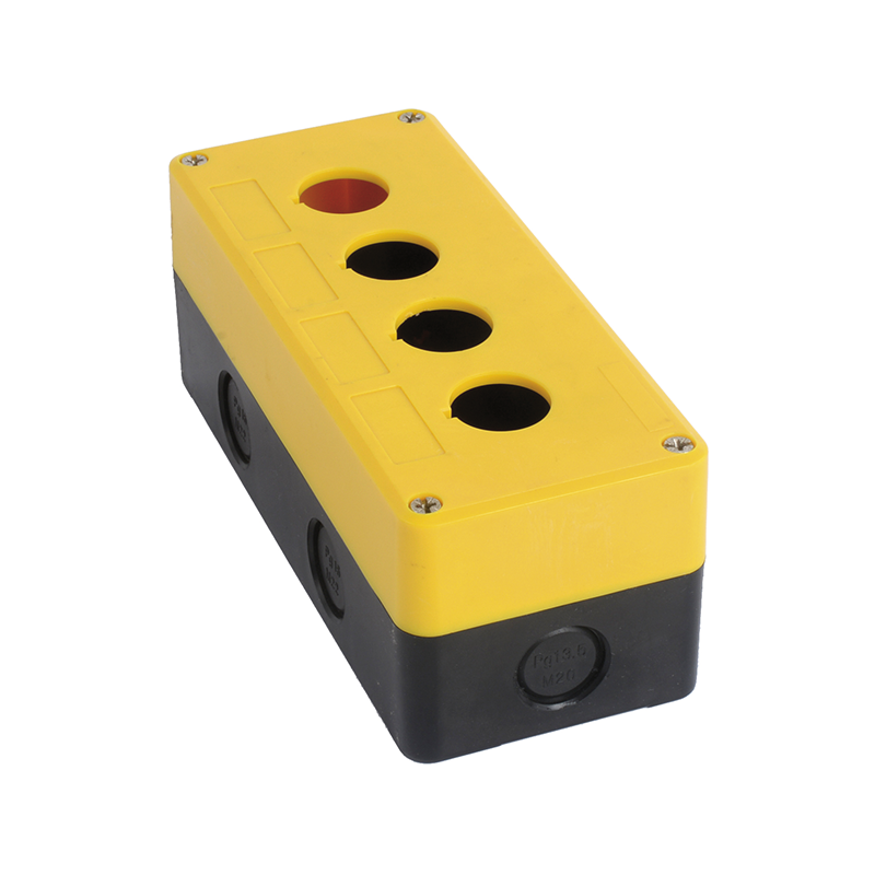 CAJA DE PULSADORES SIN EQUIPAR AMARILLA RHHJ9 RHENES