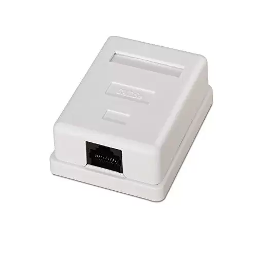 Caja De Superficie De 1 RJ45 Cat 6 FTP  Blanco