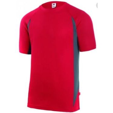 CAMISETA 105501 ROJO/GRIS T-M