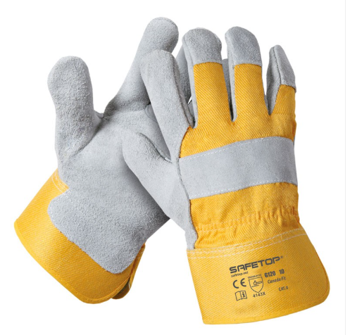 CANADA FIT, guante lona de algodón-serraje talla única T-10