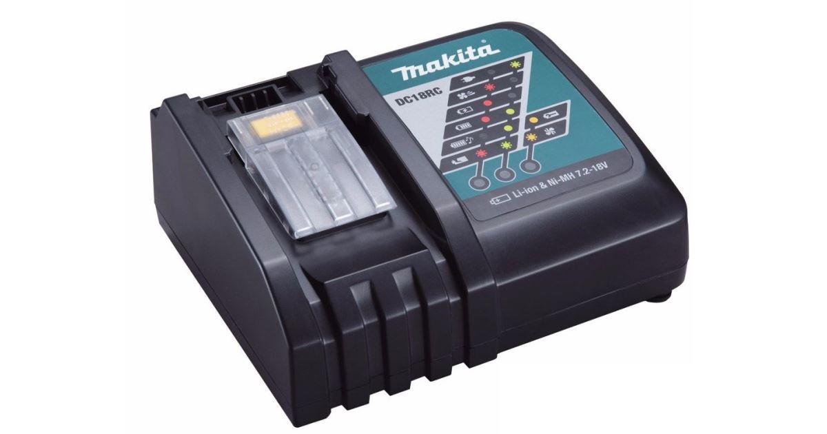 Cargador MAKITA Ni-MH/Li-ion LXT DC18RC 7.2-18V para carga rápida, embalaje de plástico 630718-5